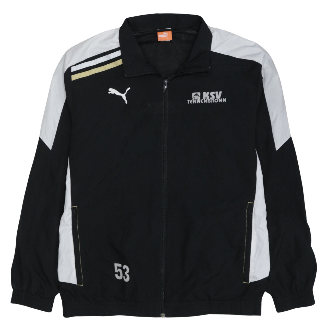 Puma Men's Black L Track Jacket KSV Tennenbronn Full Zip Sportswear