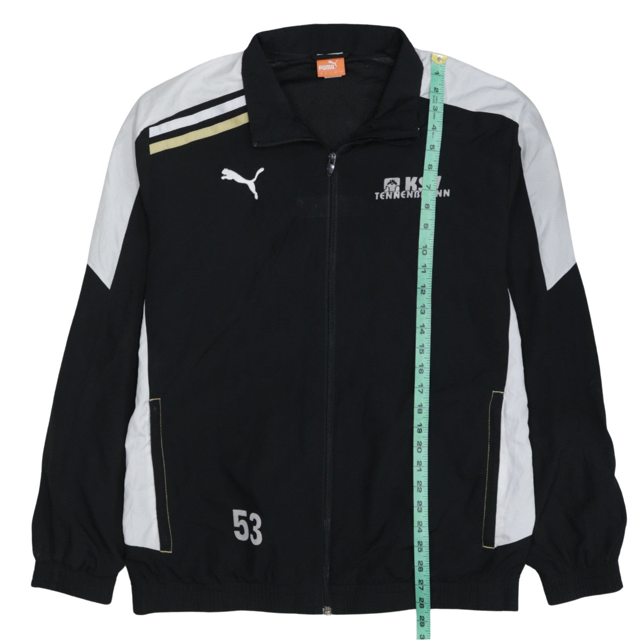 Puma Men's Black L Track Jacket KSV Tennenbronn Full Zip Sportswear