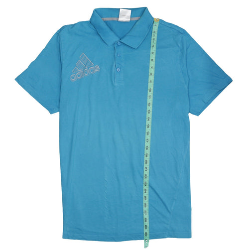 Adidas Men's Blue XL Polo Shirt Cotton Blend Sports Top