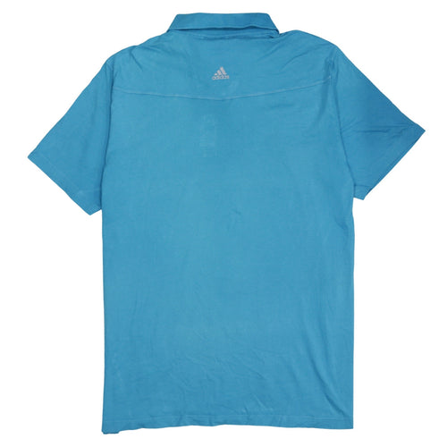 Adidas Men's Blue XL Polo Shirt Cotton Blend Sports Top