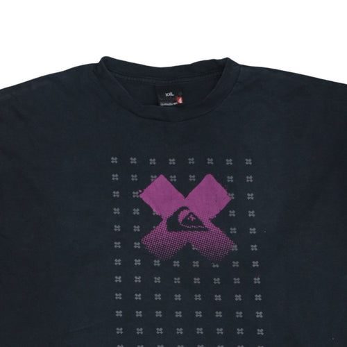 Quiksilver Men’s Black Long Sleeve Graphic Cotton T-Shirt 2XL