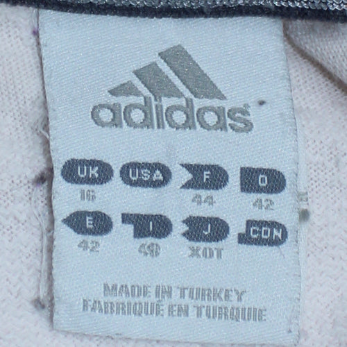 Adidas Women's Ivory Full Zip Hoodie Size 16 Lightweight Sportswear