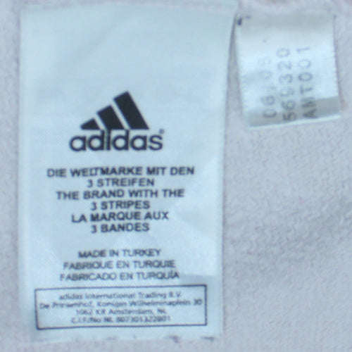 Adidas Women's Ivory Full Zip Hoodie Size 16 Lightweight Sportswear