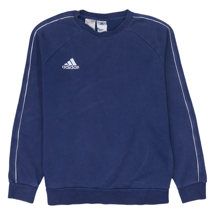 adidas Boys Blue Pullover Sweatshirt 13-14 Years Regular Fit Crew Neck