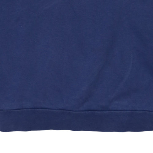 adidas Boys Blue Pullover Sweatshirt 13-14 Years Regular Fit Crew Neck