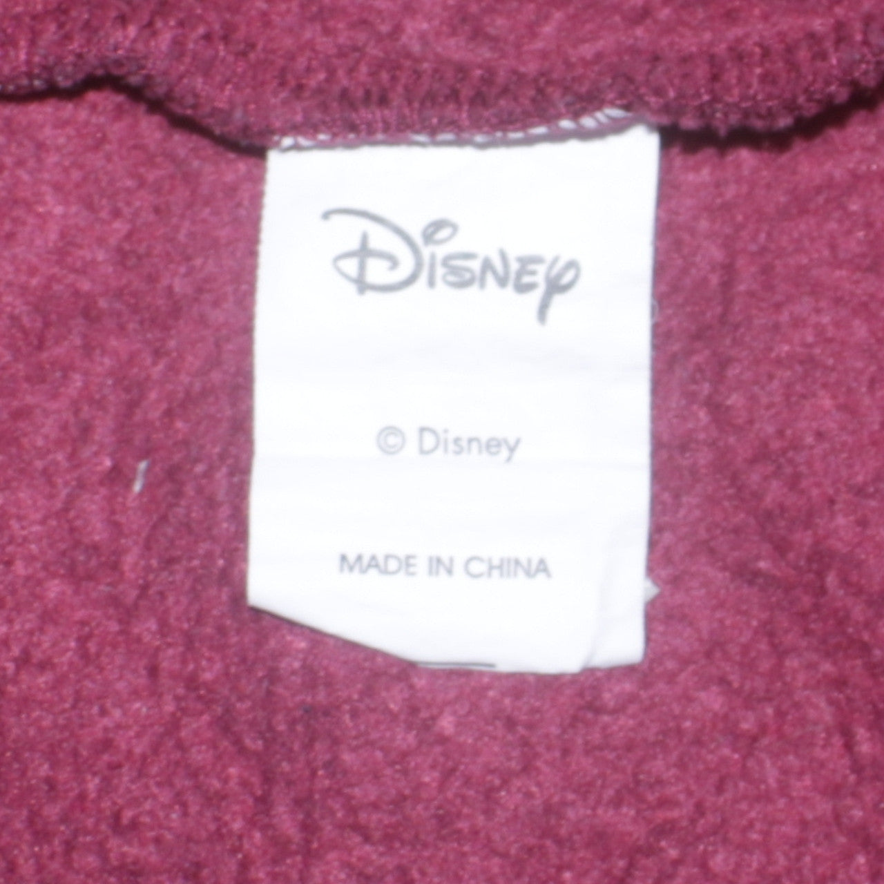 Disney Women Burgundy Minnie Mouse Polka Dot Pullover Sweatshirt L