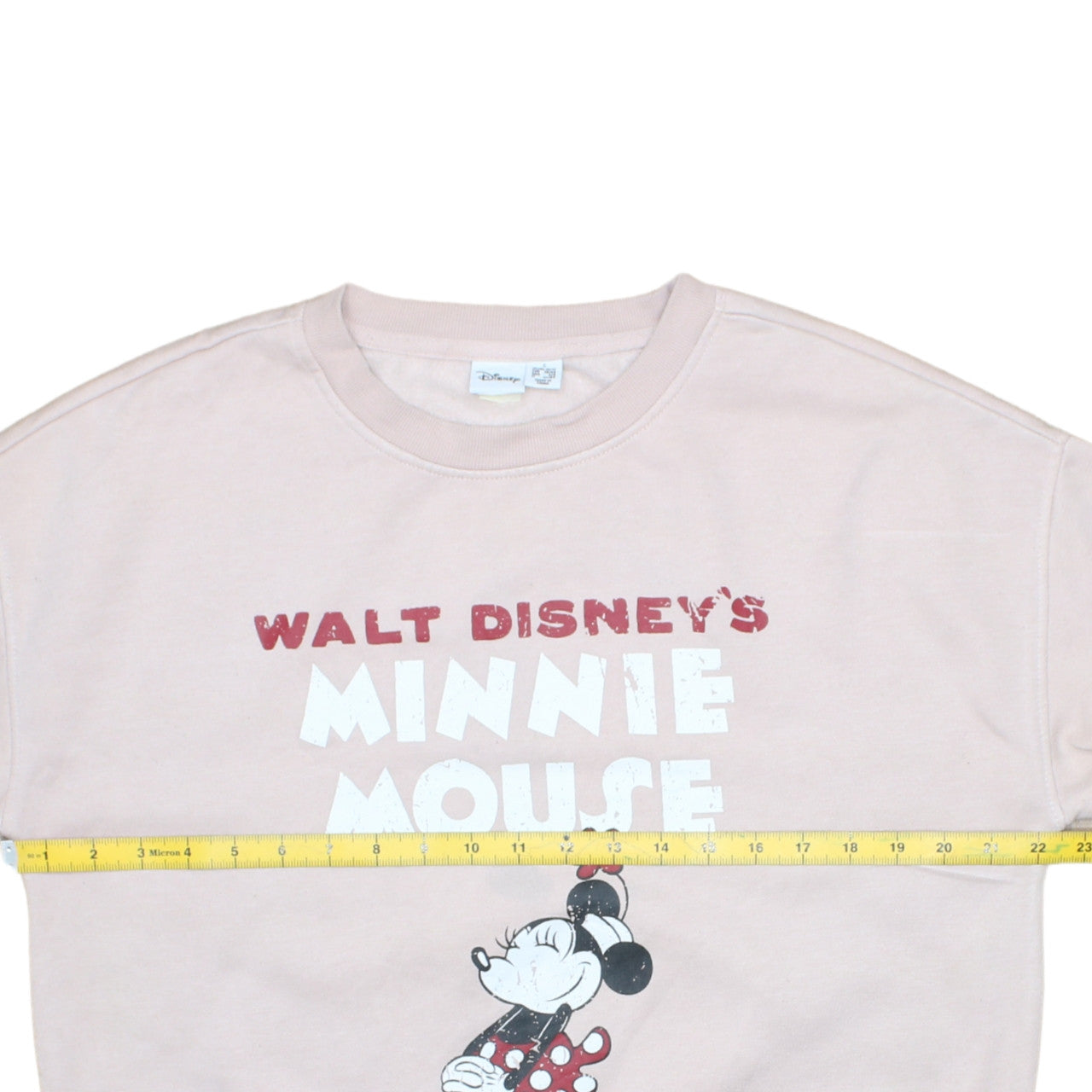 Disney Women Pink Minnie Mouse Sweatshirt S UK 10/12 Graphic Pullover
