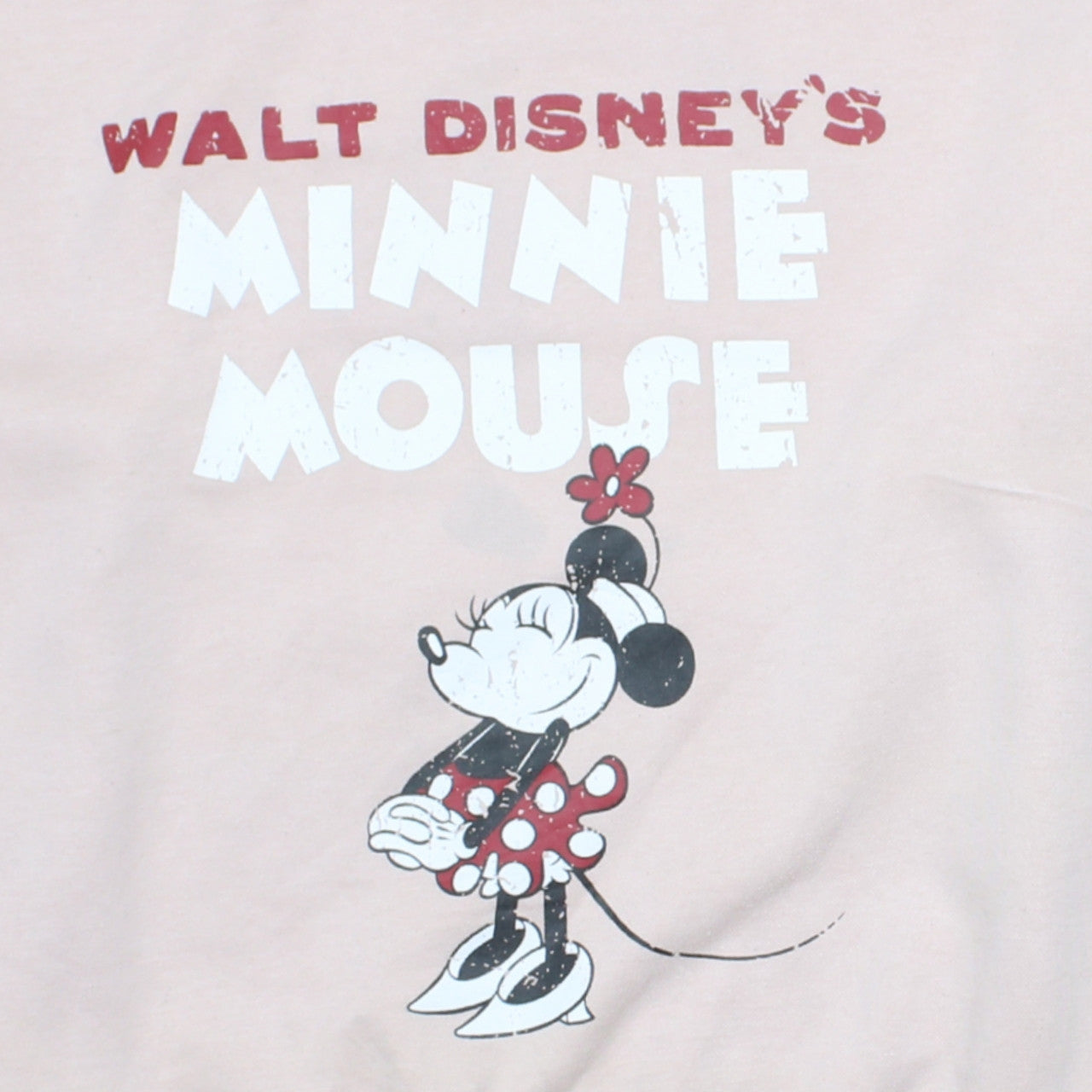 Disney Women Pink Minnie Mouse Sweatshirt S UK 10/12 Graphic Pullover