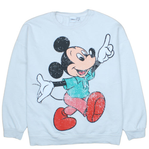 Disney Women’s Blue Mickey Mouse Sweatshirt Size 12/14 Pullover