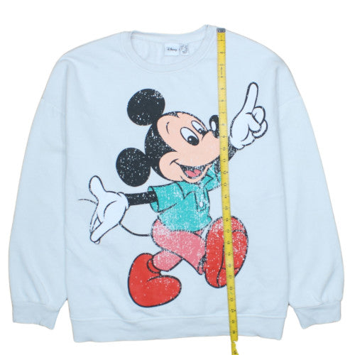 Disney Women’s Blue Mickey Mouse Sweatshirt Size 12/14 Pullover