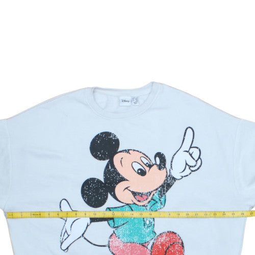 Disney Women’s Blue Mickey Mouse Sweatshirt Size 12/14 Pullover