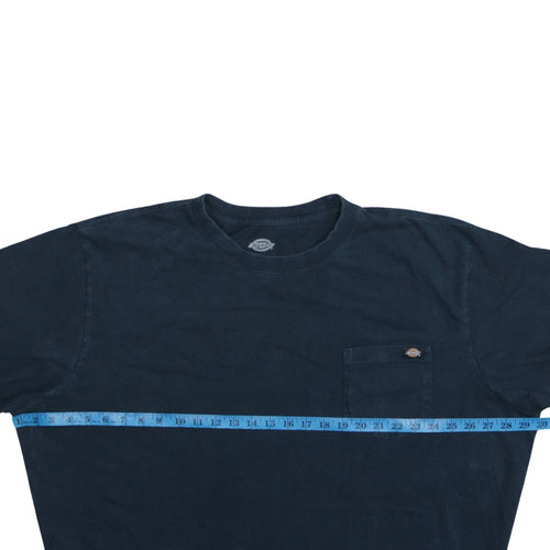 Dickies Men Blue 3XL Cotton Pocket Crew Neck Work T-Shirt