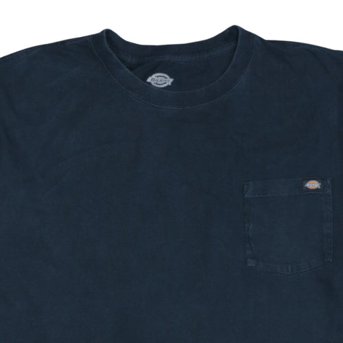 Dickies Men Blue 3XL Cotton Pocket Crew Neck Work T-Shirt