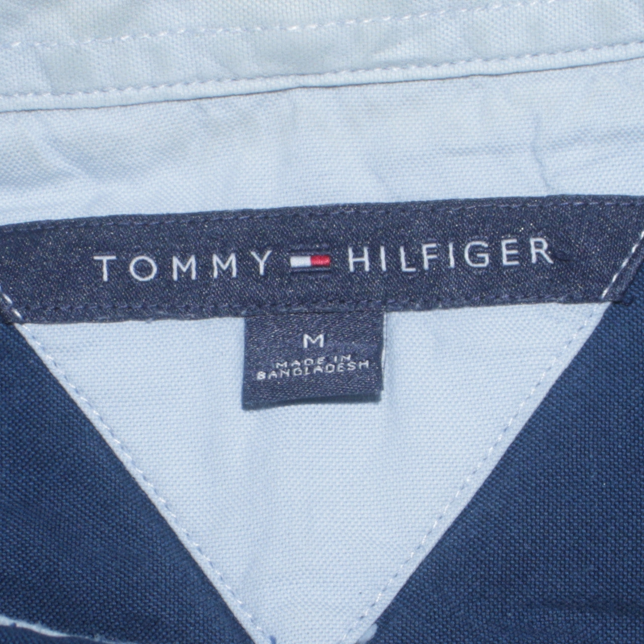 Tommy Hilfiger Men's Blue Cotton Regular Fit Long Sleeve Button-Up Shirt M