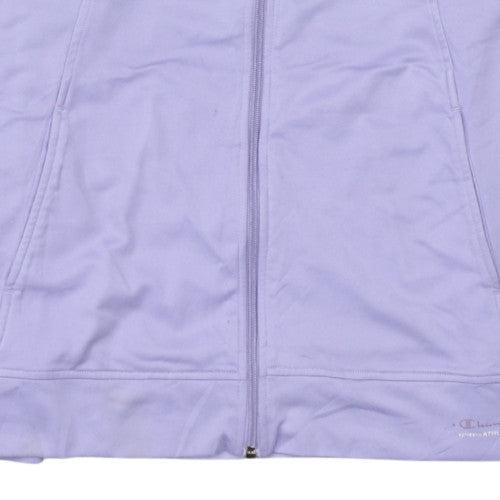 Champion Womens Purple XL Track Jacket Lightweight Zip Top