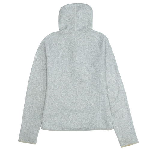 The North Face Womens Grey Button Pullover Hoodie M Fleece Lined