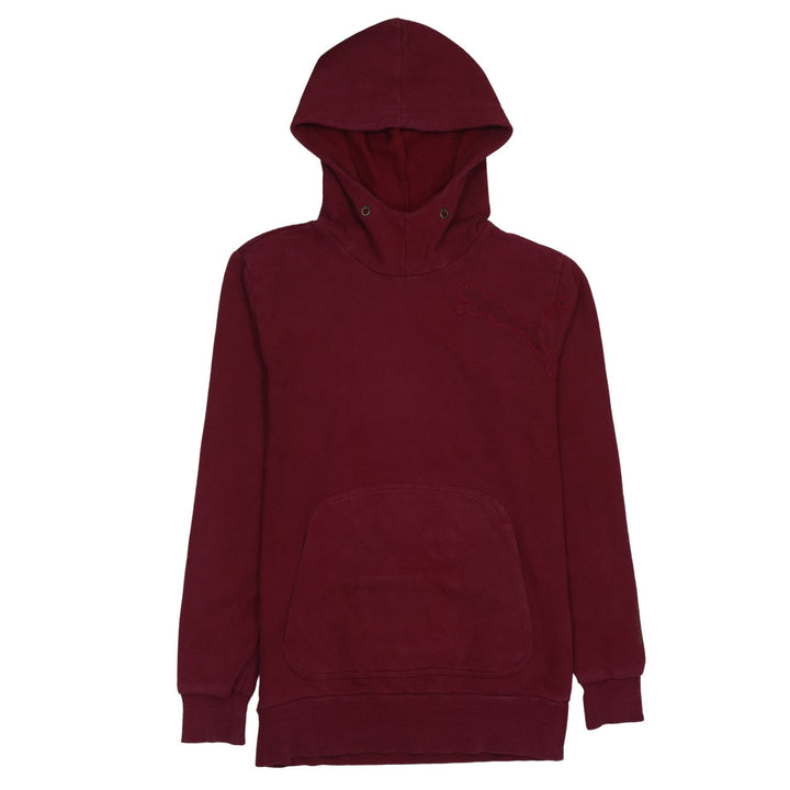 Puma Men's Red Pullover Hoodie Small High Neck Fleece Sweatshirt