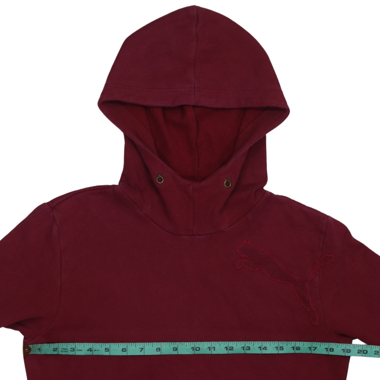 Puma Men's Red Pullover Hoodie Small High Neck Fleece Sweatshirt