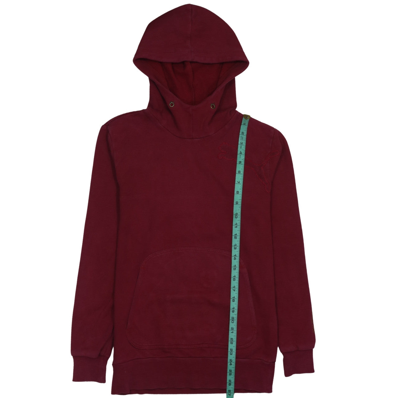 Puma Men's Red Pullover Hoodie Small High Neck Fleece Sweatshirt