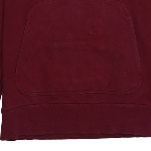 Puma Men's Red Pullover Hoodie Small High Neck Fleece Sweatshirt
