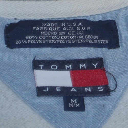 Tommy Jeans Mens Grey Cotton Blend Crew Neck Sweatshirt M