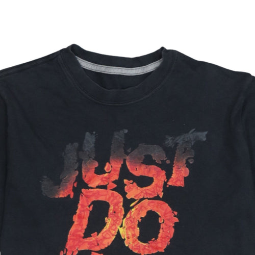 Nike Boys Black XL 'Just Do It' Graphic Short Sleeve T-Shirt
