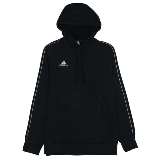 Adidas Mens Black Pullover Hoodie L Fleece Lined Sportswear