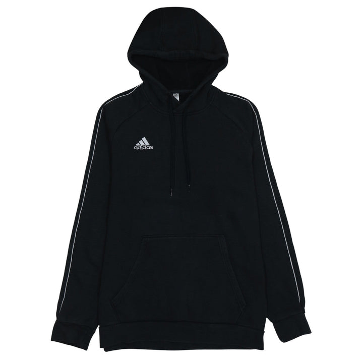 Adidas Mens Black Pullover Hoodie L Fleece Lined Sportswear