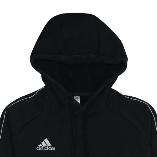 Adidas Mens Black Pullover Hoodie L Fleece Lined Sportswear