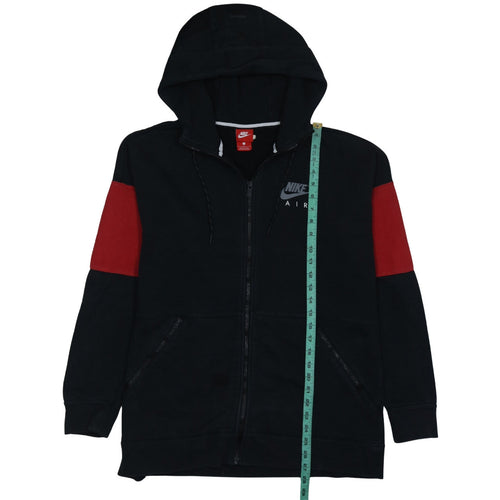 Nike Air Men's Black Red Full Zip Hoodie Large Graphic Print