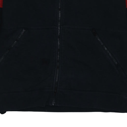 Nike Air Men's Black Red Full Zip Hoodie Large Graphic Print