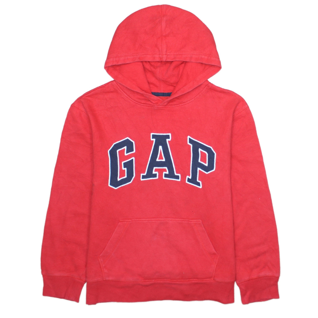 GAP Boys Red Pullover Fleece Hoodie 2XL - Logo Graphic Cotton Blend
