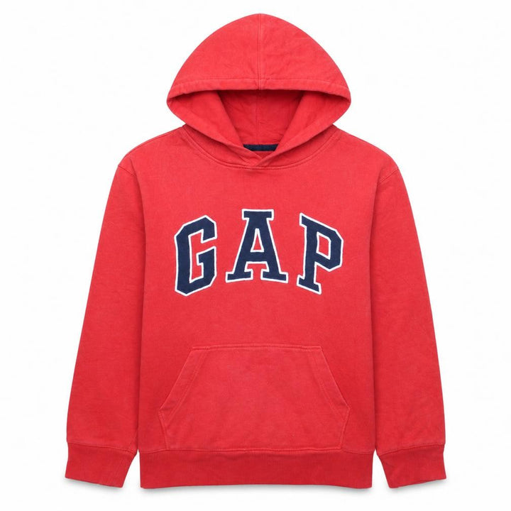Gap Boys Red Pullover Fleece Hoodie 2XL - Logo Graphic Cotton Blend