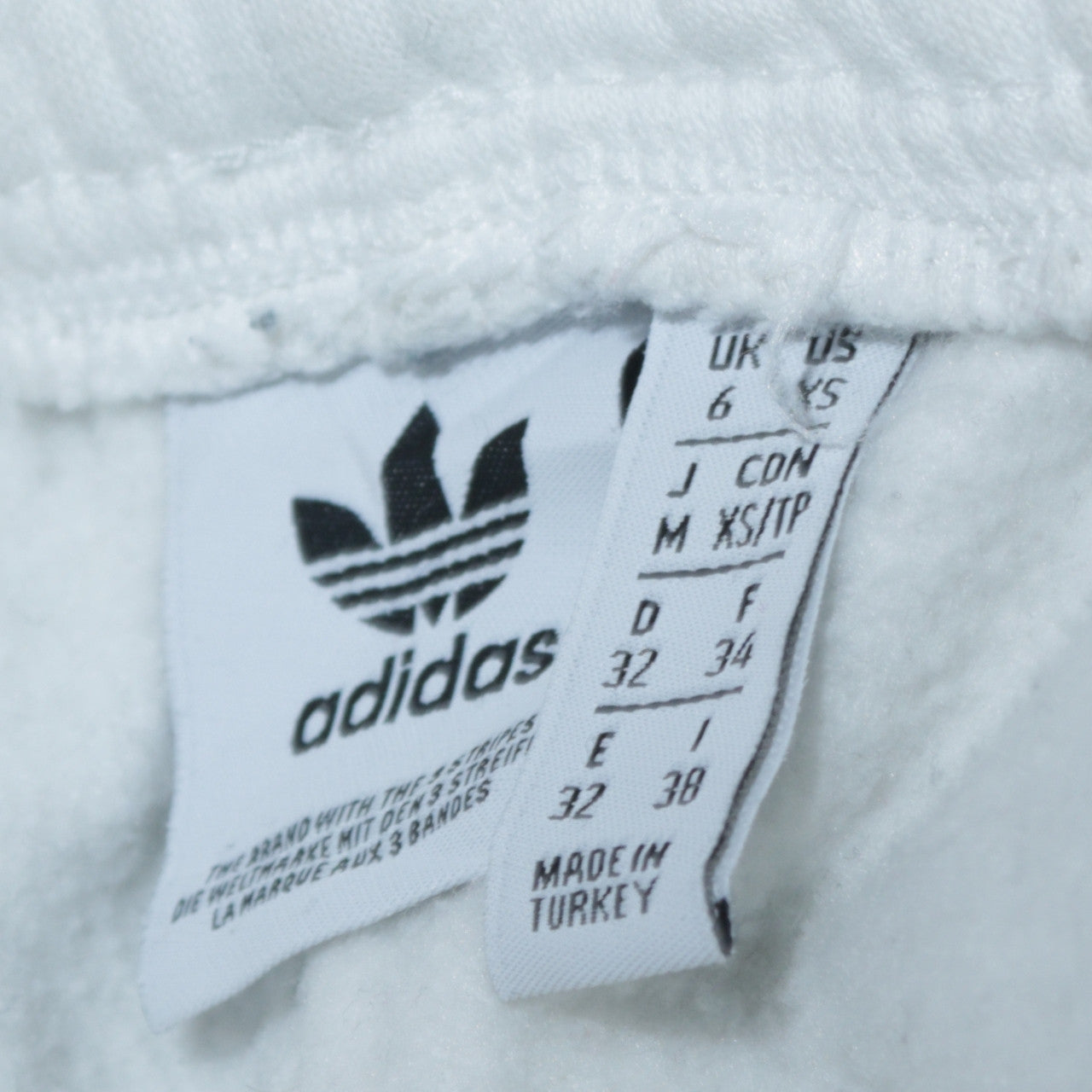 Adidas Women White XS Jogger Sweatpants Elastic Waist Pockets