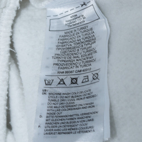 Adidas Women White XS Jogger Sweatpants Elastic Waist Pockets