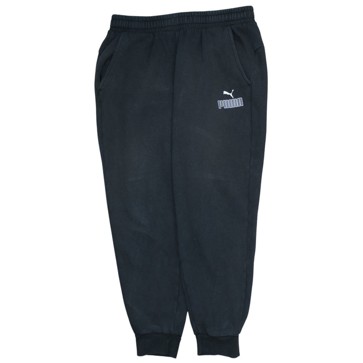 Puma Men’s Black Jogger Sweatpants L Fleece Activewear Trousers
