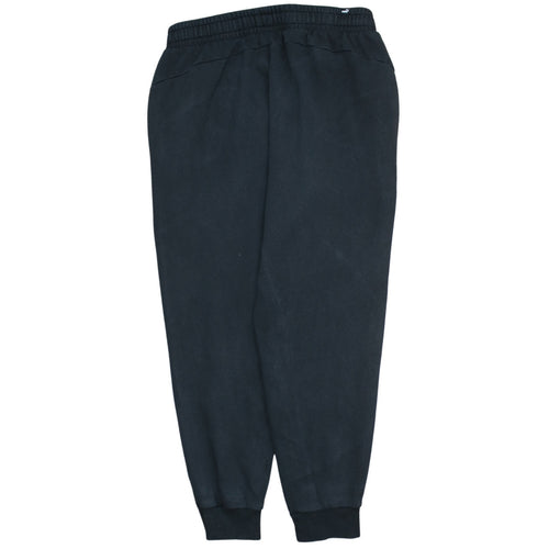 Puma Men’s Black Jogger Sweatpants L Fleece Activewear Trousers