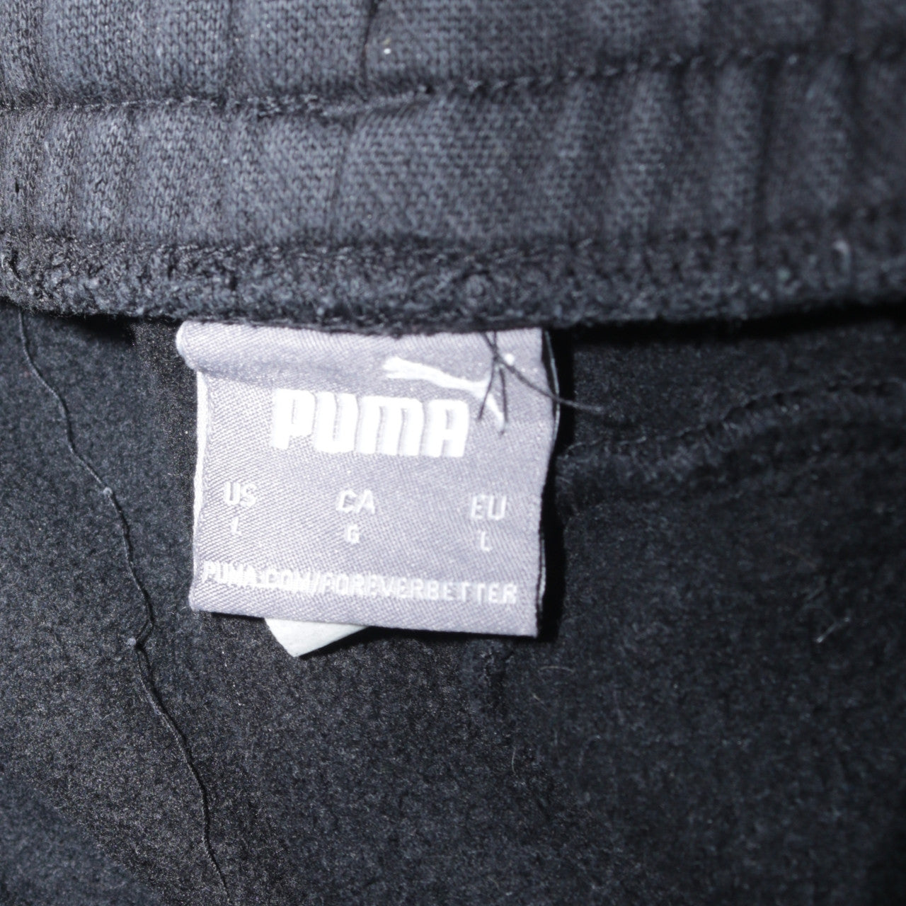 Puma Men’s Black Jogger Sweatpants L Fleece Activewear Trousers