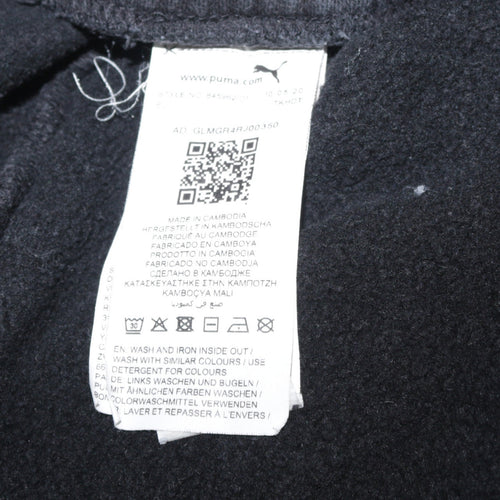 Puma Men’s Black Jogger Sweatpants L Fleece Activewear Trousers