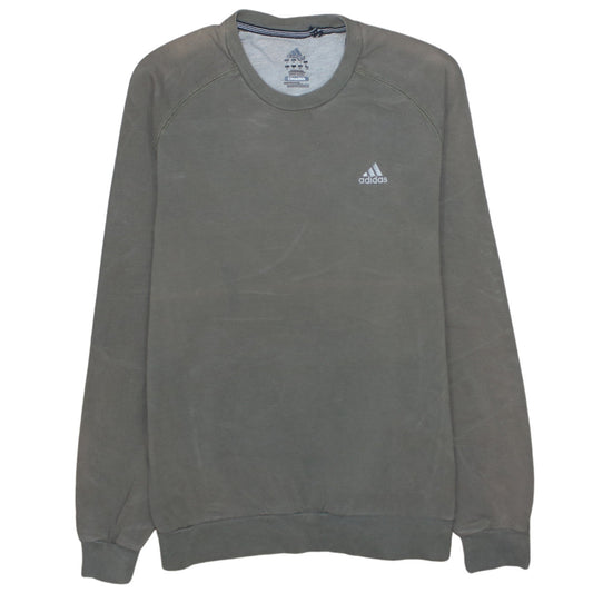 Adidas Mens Grey Small Clima365 Crew Neck Pullover Sweatshirt