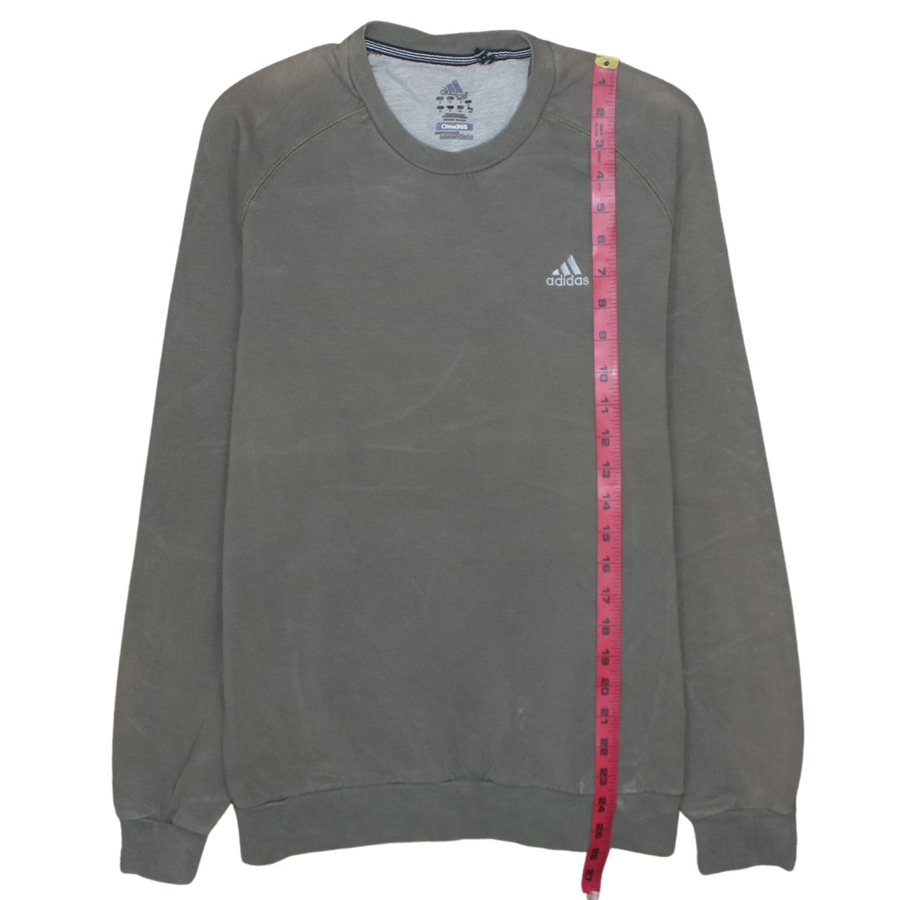 Adidas Mens Grey Small Clima365 Crew Neck Pullover Sweatshirt