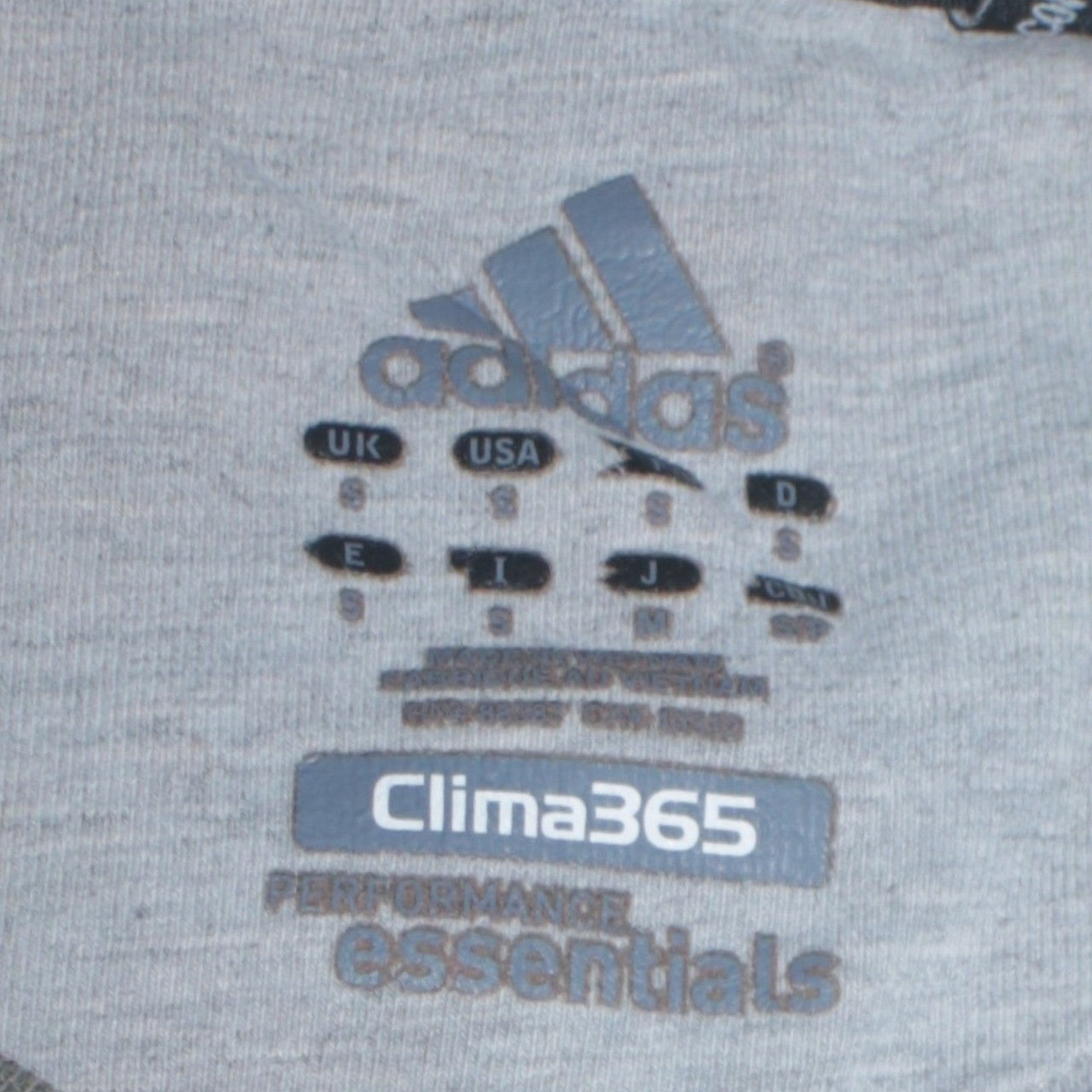 Adidas Mens Grey Small Clima365 Crew Neck Pullover Sweatshirt