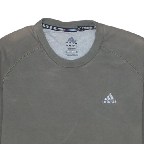 Adidas Mens Grey Small Clima365 Crew Neck Pullover Sweatshirt