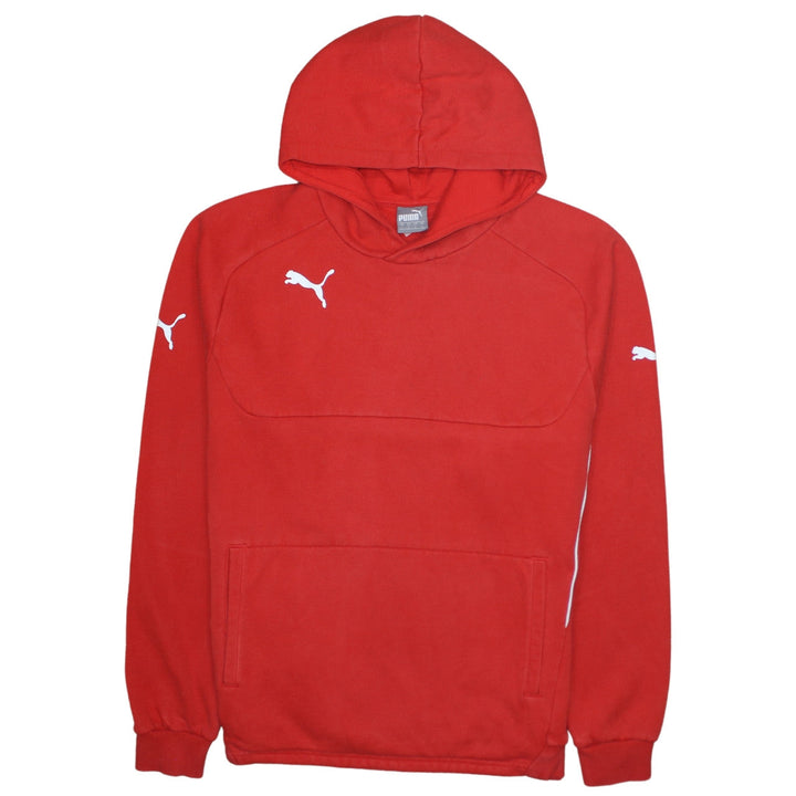 Puma Men's Red Pullover Hoodie L Sports Fleece Sweatshirt