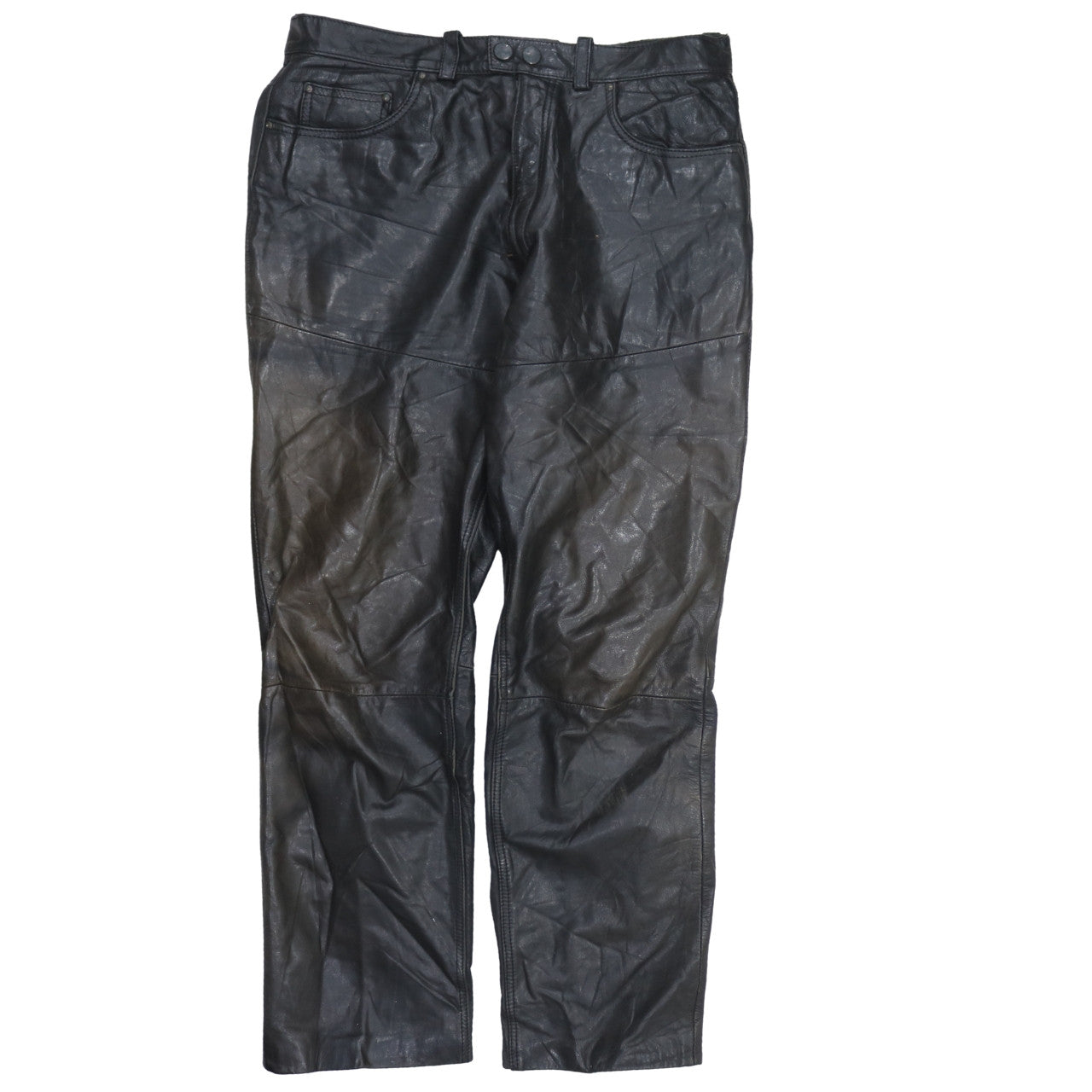 Dainese Men's Black Leather Motorcycle Trousers Size 52 Regular Fit