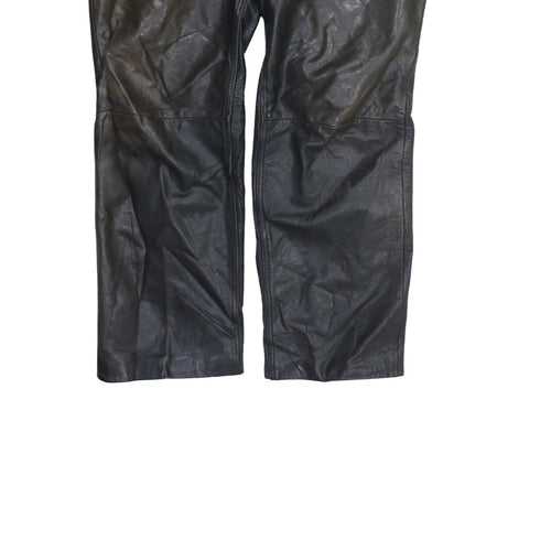 Dainese Men's Black Leather Motorcycle Trousers Size 52 Regular Fit