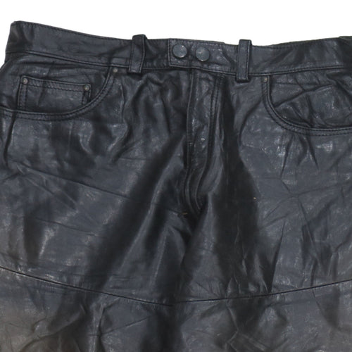 Dainese Men's Black Leather Motorcycle Trousers Size 52 Regular Fit