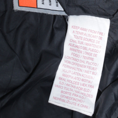 Nike Boys Black Hooded Puffer Jacket XL 158cm Full Zip Lightweight Winter Coat