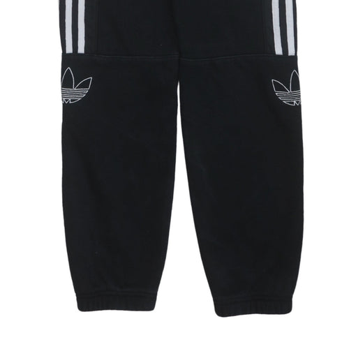 adidas Men's Black Jogger Trousers S Regular Fit Fleece Track Pants