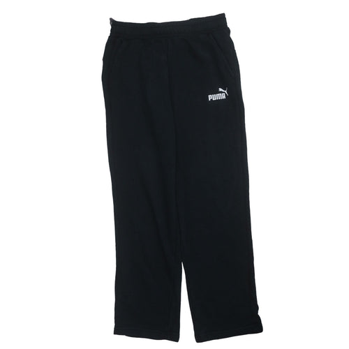 Puma Men's Black Fleece Sweatpants M Regular Fit Activewear Trousers